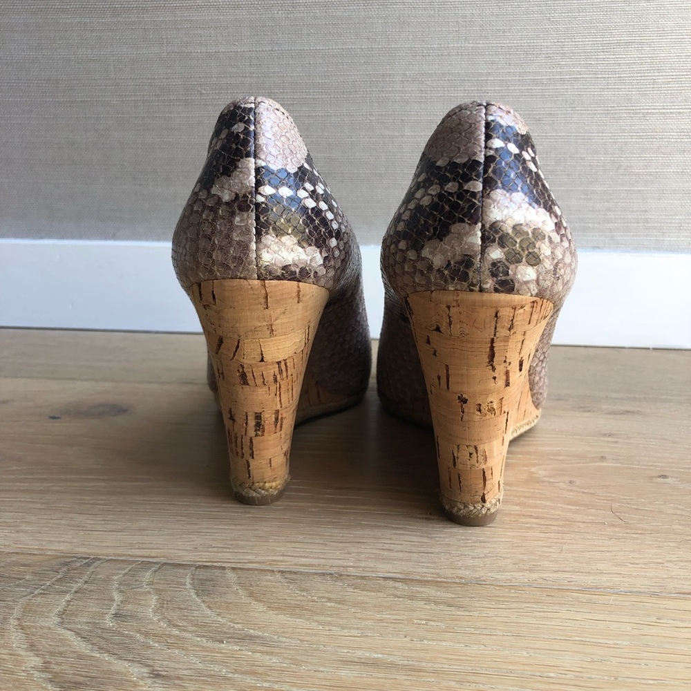 Prada Python Cork Wedges - image 4